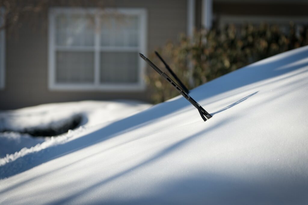 snow covered wipers